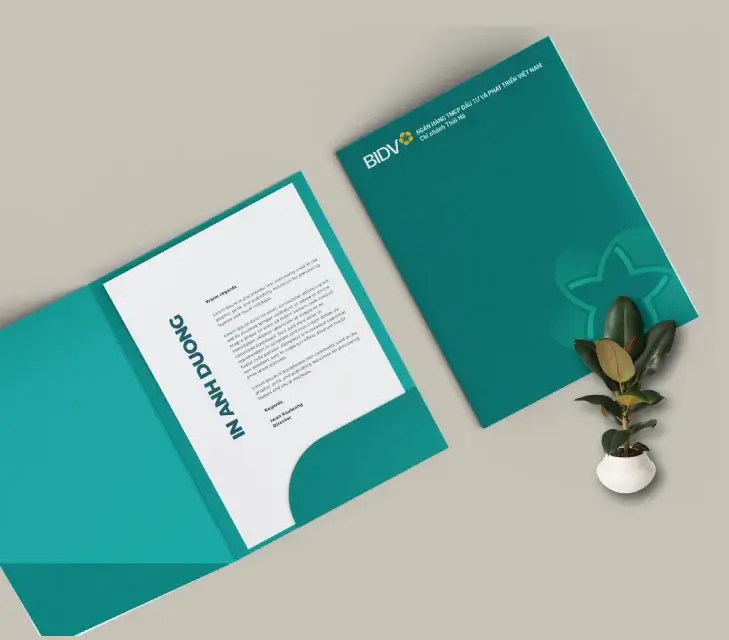 Thiết kế folder đảm bảo chất lượng giấy tốt