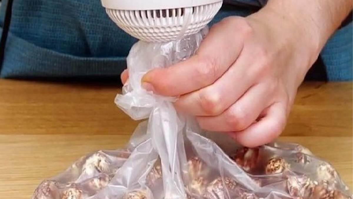 Tận dụng máy sấy tóc hút chân không