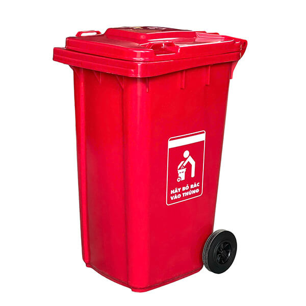 Thùng rác đỏ: Rác thải nguy hại