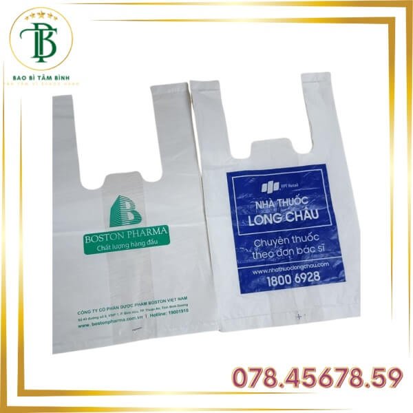 túi siêu thị trắng sữa nhà thuốc