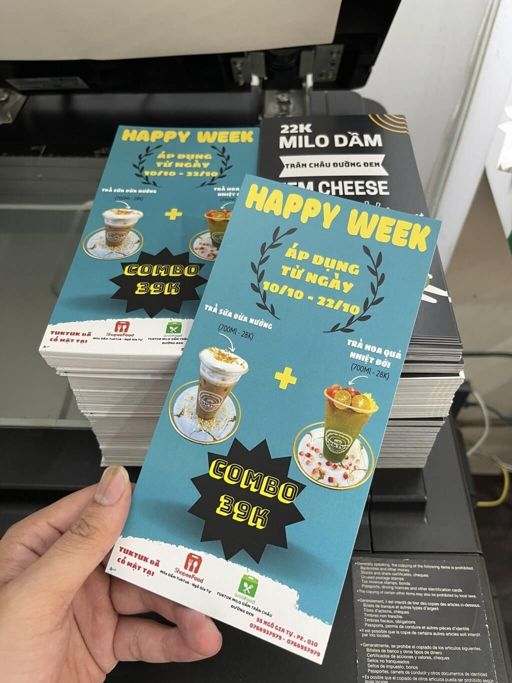 Giai phap cong nghe in an hien dai cho to roi tra sua