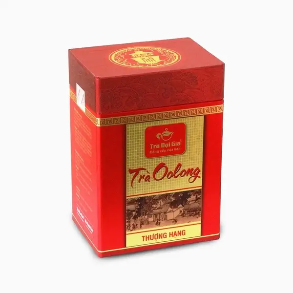 Hộp giấy đựng chè với thiết kế tinh tế sang trọng nâng tầm giá trị sản phẩm 13 Hộp trà ô long có thiết kế đơn giản, phổ biến