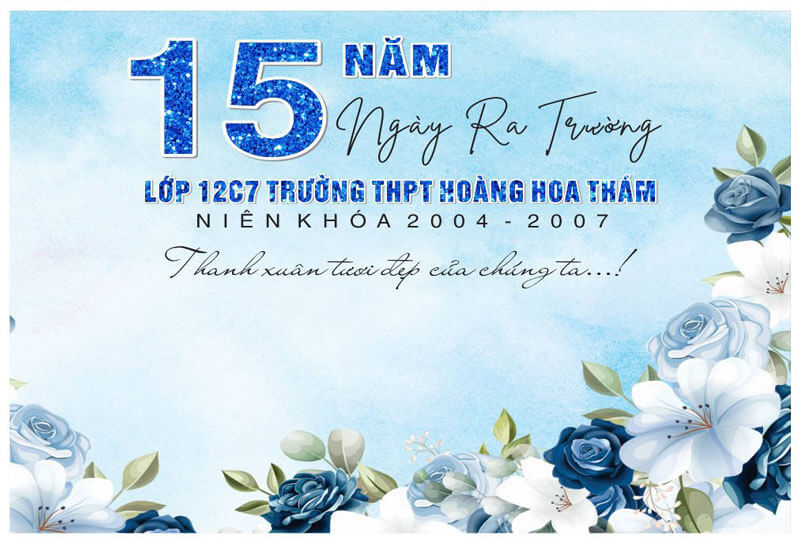 Mẫu backdrop chuyên dụng cho dịp kỷ niệm ngày gặp mặt.