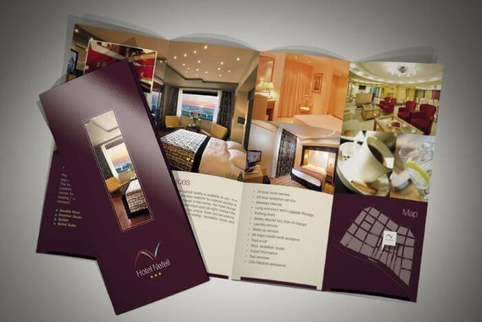 50 mẫu thiết kế brochure khách sạn sang trọng đẳng cấp thu hút mọi ánh nhìn 3 Mẫu brochure khách sạn dạng tờ rơi