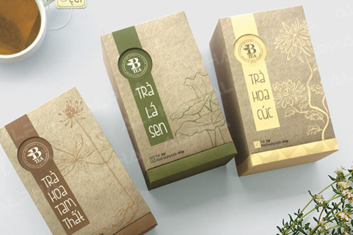 Thiết kế logo chè đẹp mắt và ấn tượng cho thương hiệu của bạn 3 Mẫu thiết kế logo chè in trên hộp giấy sang trọng