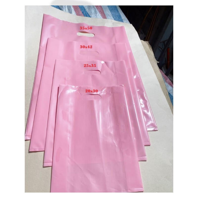 In túi ni lông đựng quần áo giá rẻ đủ size màu sắc đa dạng 3 Mẫu túi nilon quần áo thời trang màu hồng