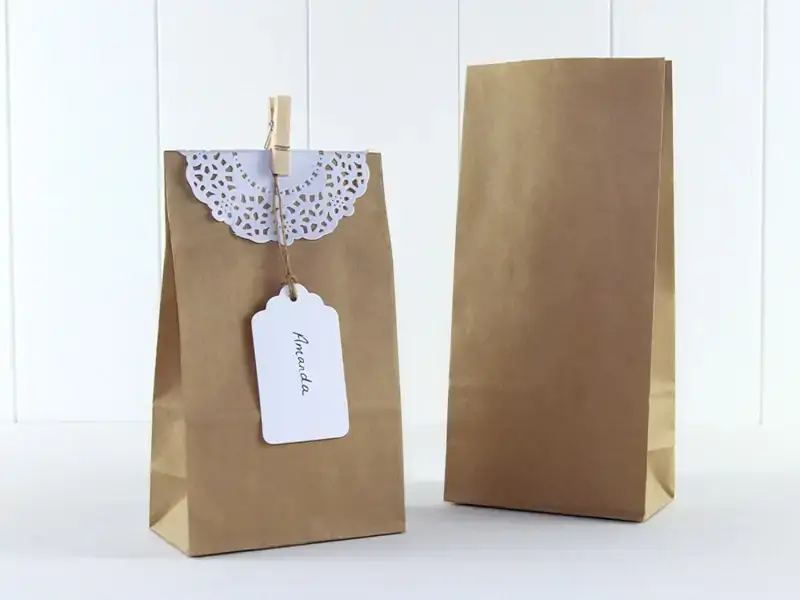 Túi giấy gấp mép
